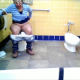A hidden camera records a pudgy Hispanic woman as she takes a shit in a public restroom and talks on her cell phone. See Movie # 5497 for more. Over 4.5 minutes.